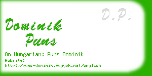 dominik puns business card